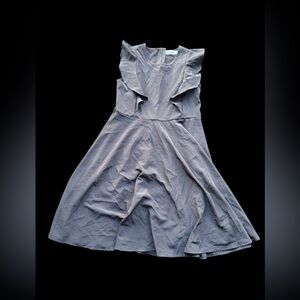 ✨Grey Quedoris sleeveless kids mini dress with ruffle✨